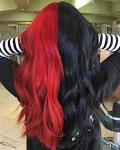 10 Popular Red And Black Hair Colour Combinations #redhairs | Split ...