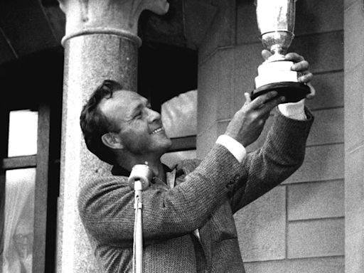 Former BBC commentator recalls how Arnold Palmer’s ‘power game’ led to 1962 win at Royal Troon