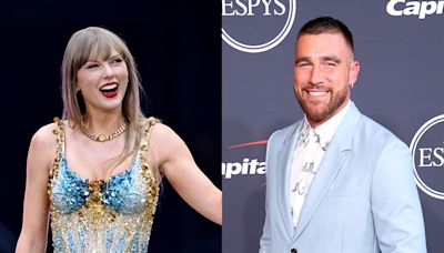 Travis Kelce Celebrates Taylor Swift Backstage at Eras Tour in Dublin