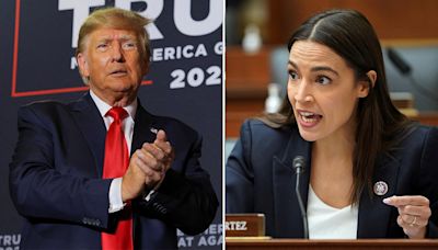 AOC claims Trump's re-election would mean higher gas prices as fuel costs hit record high under Biden