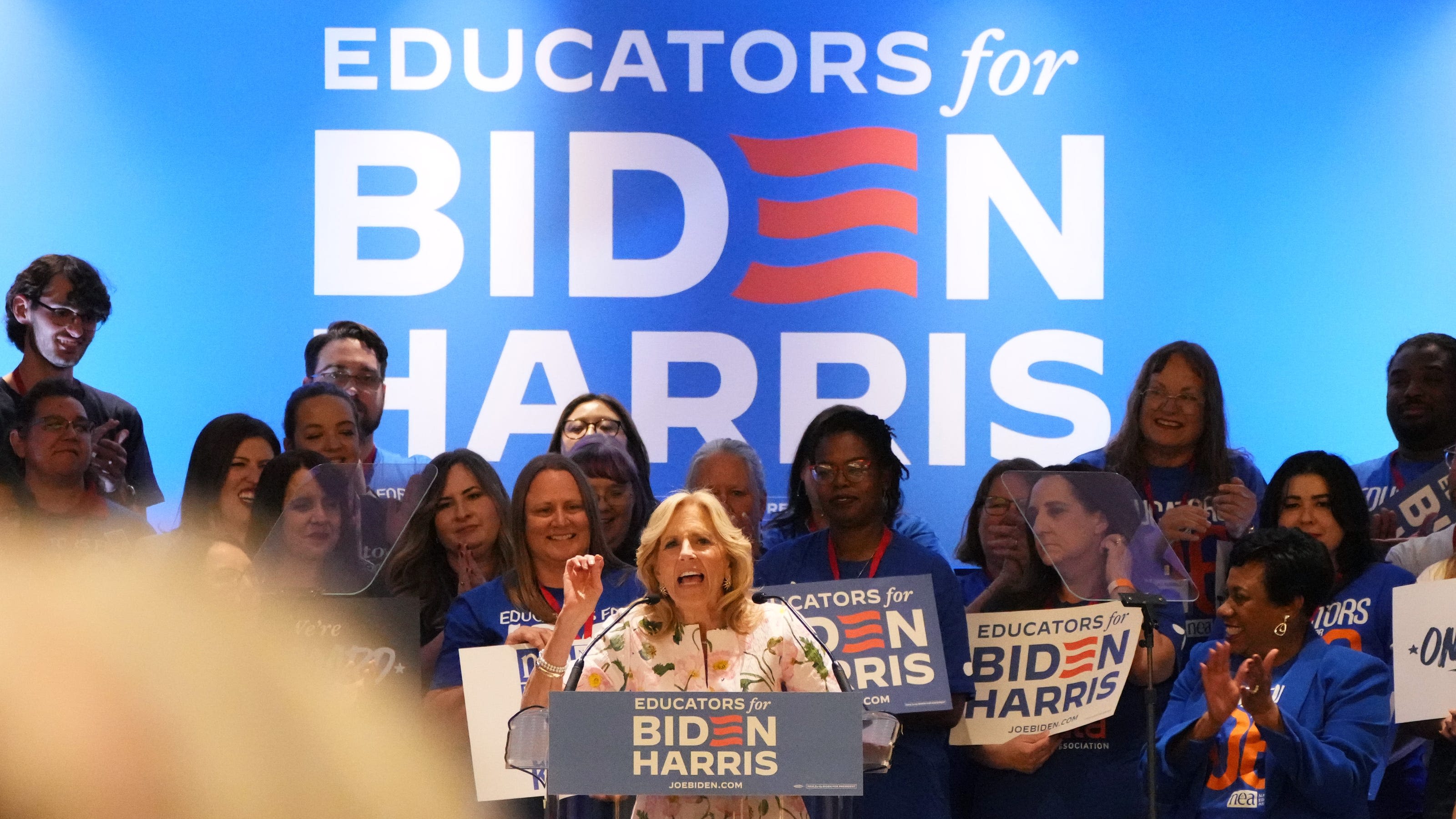 Trump would make US education system less fair, first lady Jill Biden argues in Phoenix