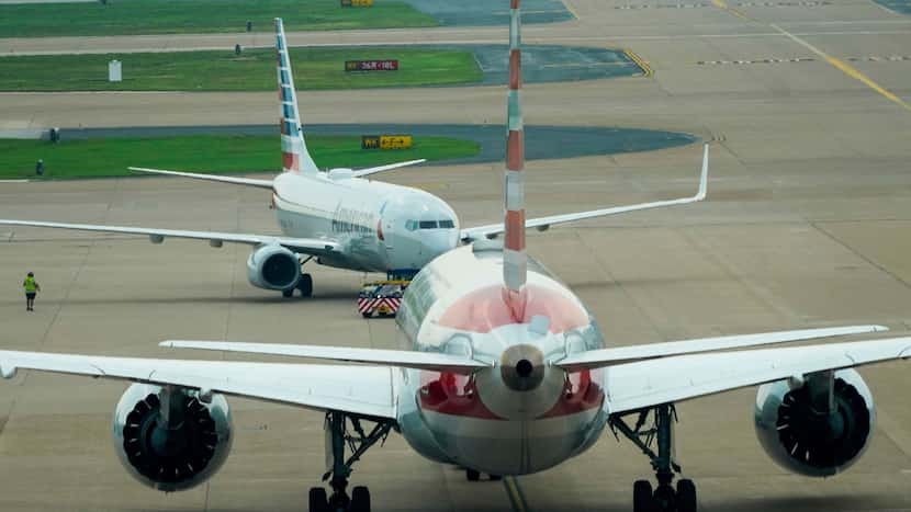 80 MPH winds pushed American Airlines jets away from DFW Airport gates