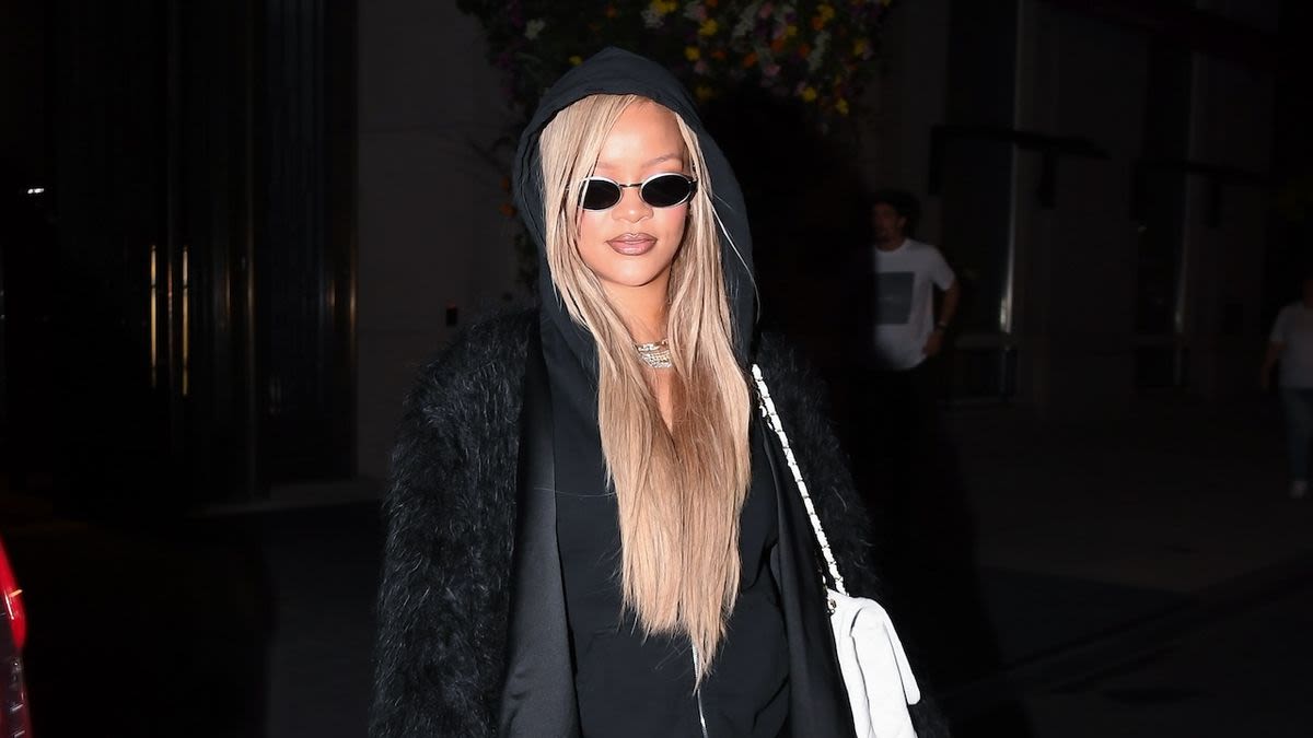 Rihanna Elevates Her Edgy Monochromatic Outfit With a Giant Chanel Bag