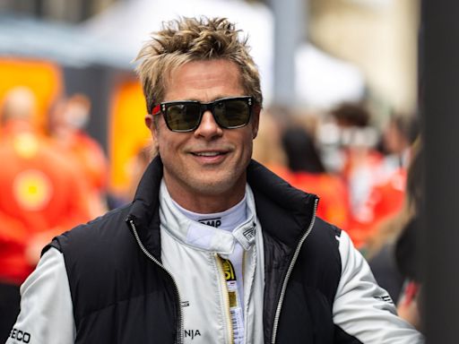 Todo vale por ver a Brad Pitt, el piloto más 'cool' de la Fórmula 1 en Silverstone