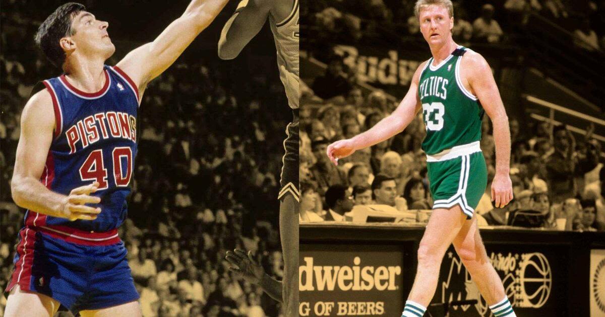 “We would probably hang him up” - Larry Bird's message for Bill Laimbeer on his official night at Boston Garden