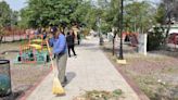 Realizan limpieza en el espacio público que se encuentra en el bulevar Miguel Hidalgo, en San Pedro