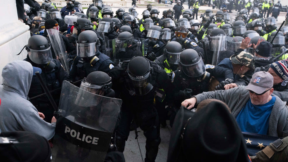 South Carolina man pleads guilty to wielding stolen police shield during 2021 Capitol riot