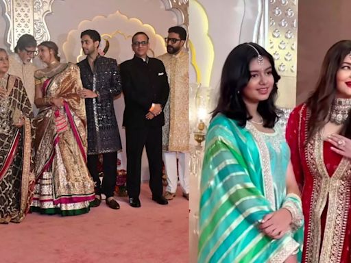 Aishwarya With Aaradhya To Amitabh With Abhishek; Bachchan Family Galore At Anant Ambani, Radhika Merchant Wedding