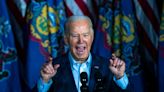President Biden rips 'Mar-a-Lago values' on trail in Pennsylvania with Trump in court