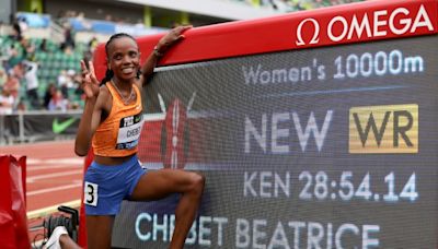 Kenya's Beatrice Chebet sets 10,000m world record in Eugene