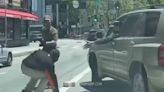 The Way Dude Fell At The End Though: UPS Employee Gets Beat Up On The Streets Of San Francisco CA!