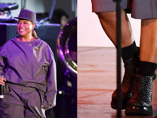 Queen Latifah Owns the Stage in Black Reptilian Boots at BET Experience 2024 in Los Angeles