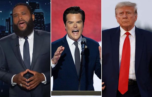 'Jimmy Kimmel Live': Anthony Anderson thinks Trump is going to make a "move" on Matt Gaetz after seeing his "fresh new look"