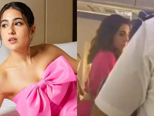 Sara Ali Khan gets angry after an air hostess spills juice on her dress; viral video shocks fan