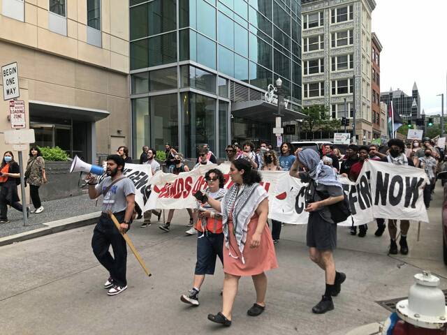 Pro-Palestine protest in Pittsburgh focuses on Rafah, Israeli actions