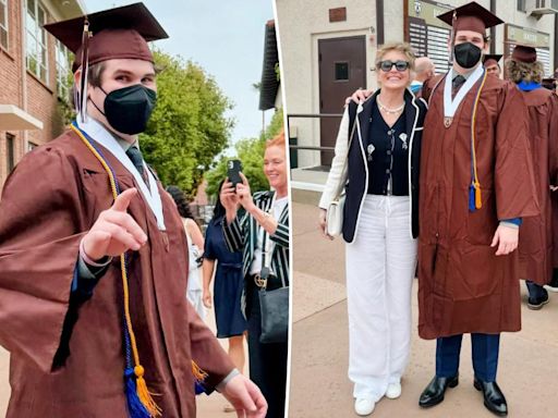 Proud mom Sharon Stone, 66, celebrates son Laird’s high school graduation