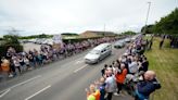 Rob Burrow’s fans line the streets and applaud as funeral cortege passes by