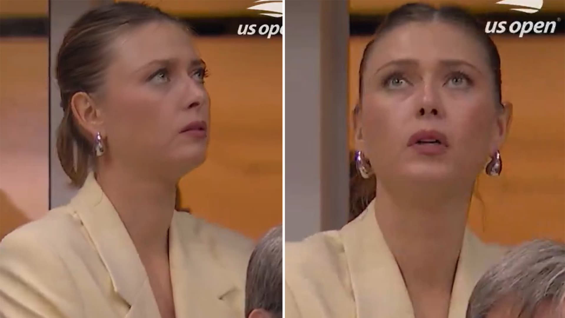 Maria Sharapova looks on verge of tears in strange US Open footage