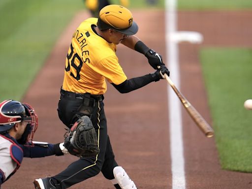 Nick Gonzales drives in 4 runs, Bailey Falter takes shutout into 8th as Pirates beat Braves 11-5