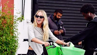 Time for a Lime as Kate Moss's daughter Lila joins the e-bike club