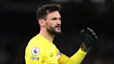 Hugo Lloris pictured in knee brace after Tottenham captain ruled out for several weeks with injury