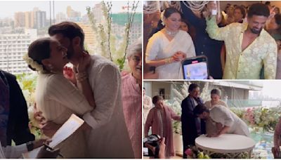 Sonakshi Sinha-Zaheer Iqbal Wedding: Bride gets emotional as she walks down the aisle, groom plants sweet kiss after registering marriage; INSIDE VIDEOS