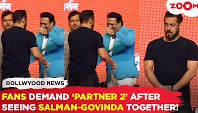 Salman Khan dances before hugging Govinda at Dharmaveer 2 trailer launch; Fans want 'Partner 2'.