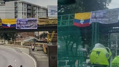 Policía apaga polémica por pancartas de las disidencias de las Farc en Cali; hay capturas