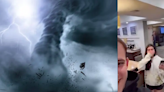 Watch: Tourist family in shock as Oklahoma tornado rips roof off their hotel