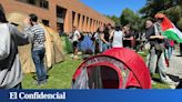 Pancartas y mesas de camping: las tiendas de campaña a favor de Palestina llegan a la universidad de Madrid