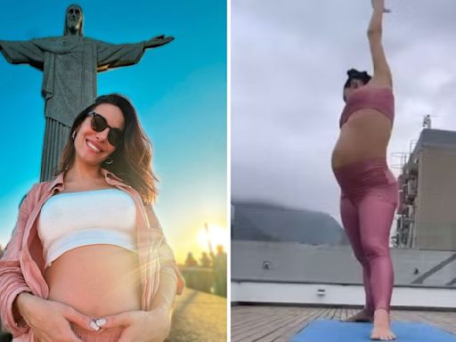 Mel Fronckowiak mostra flexibilidade em sua segunda gravidez ao praticar yoga - OFuxico