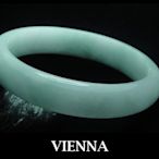 【VIENNA】《手圍19.4/14mm版寬》緬甸玉/冰種蜜白天使翡翠/玉鐲/手鐲G-/X18