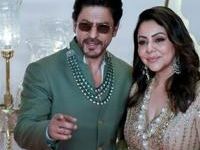 Bollywood superstar Shah Rukh Khan, with his wife Gauri Khan, was among the guests who included famous figures from business, sports and entertainment