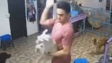 Exponen en video a trabajador de veterinaria que maltrató a un perrito en León