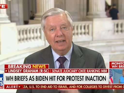 Lindsey Graham Rips Biden for Being ‘Afraid’ of Protesters and the ‘Hamas Wing of the Democratic Party’