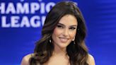 Champions League's most glamorous presenter looks stunning in elegant pink dress