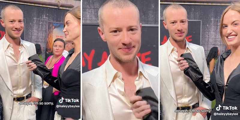 TikToker Haley Kalil asks Joseph Quinn about ‘Chrissy Wake Up’ on the red carpet, collective internet cringes