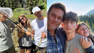 Tom Brady Spends Day on Ropes Course with Kids Benny and Vivian in Montana Mountains