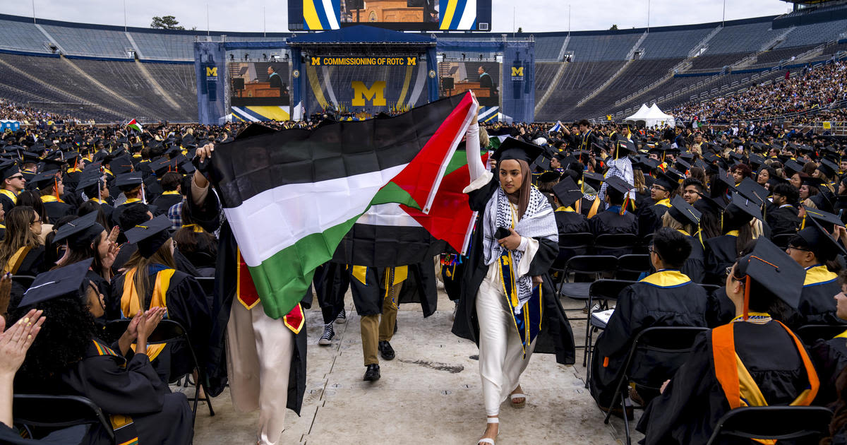 Pro-Palestinian protesters briefly interrupt University of Michigan graduation ceremony