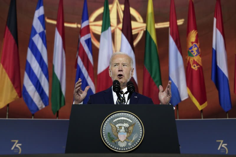 Biden announces new air defenses for Ukraine in NATO summit speech