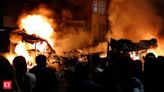 Leeds Harehills Riots: Shocking scenes as bus burned and police car flipped amid massive protest - The Economic Times