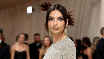 Emily Ratajkowski Has a Bejeweled Take on the Naked Dress at the 2024 Met Gala