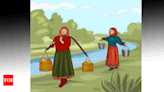 Optical illusion: Can you say which one of these two women is carrying more water? - Times of India