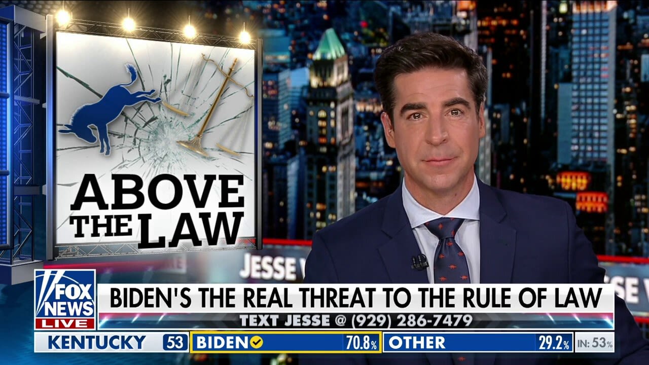 JESSE WATTERS: Biden sent men with guns to his political opponent's house, turning their bedrooms upside down
