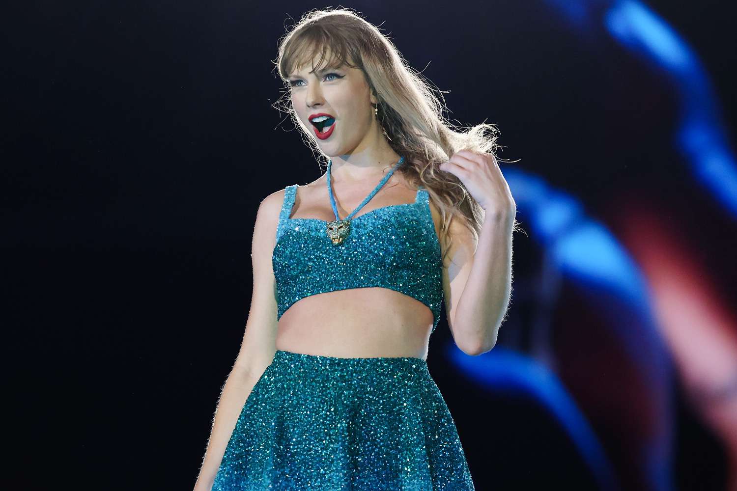 Taylor Swift Swallows a Bug Again and Changes Lyrics on White 'TTPD' Dress at Milan Eras Tour Show