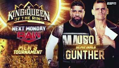 Jey Uso y Gunther avanzan a la semifinal del King of the Ring en WWE RAW