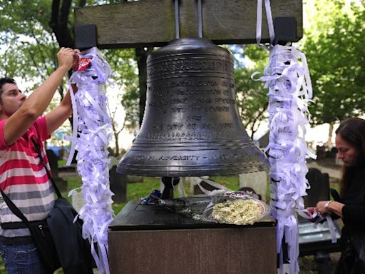 Watch live: Bell of Hope marks exact moment first plane hit World Trade Center on 9/11