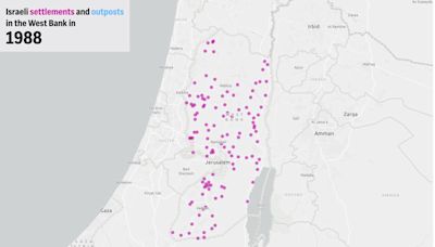 A look at how settlements have grown in the West Bank over the years