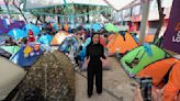 Inservible, módulo para migrantes en Plaza Giordano Bruno: Cuevas