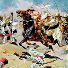 Charge Of The 21st Lancers At Omdurman, 2nd September 1898 Painting by ...